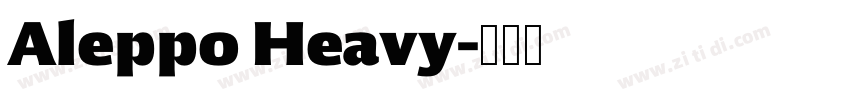 Aleppo Heavy字体转换